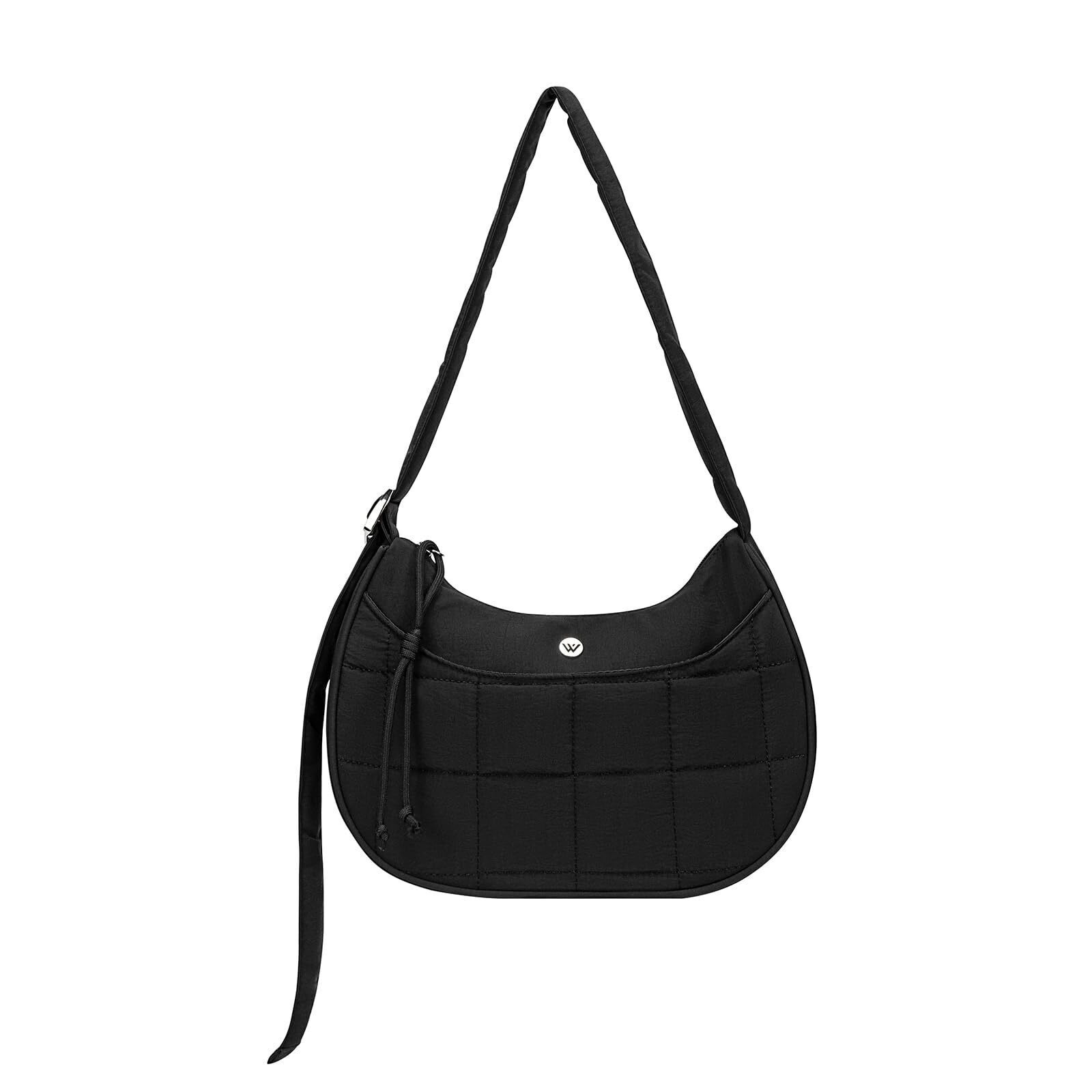 1338 Puffer Crescent Shoulder Bags Puffy Quilted Handbags, Nylon Shoulder